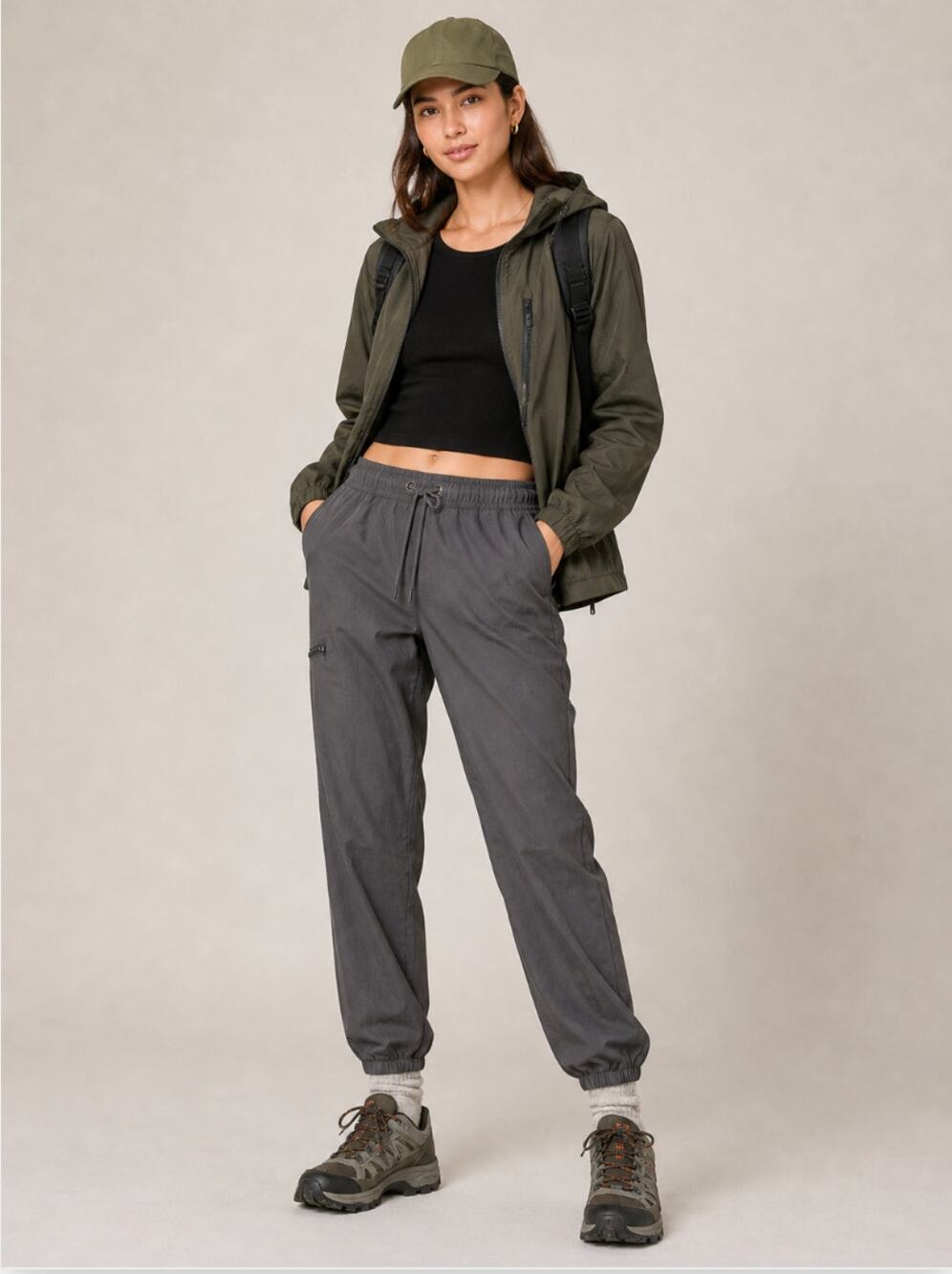 Weatherproof Vintage Women’s Medium Gray Hiking Pants Utility Gorpcore Outdoor